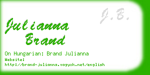 julianna brand business card